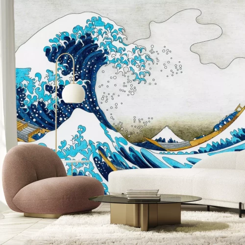 Fotobehang Hokusai De Grote Golf van Kanagawa