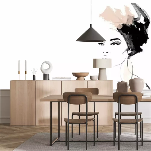 Sticker Mode-illustratie met een Afro-Amerikaans model