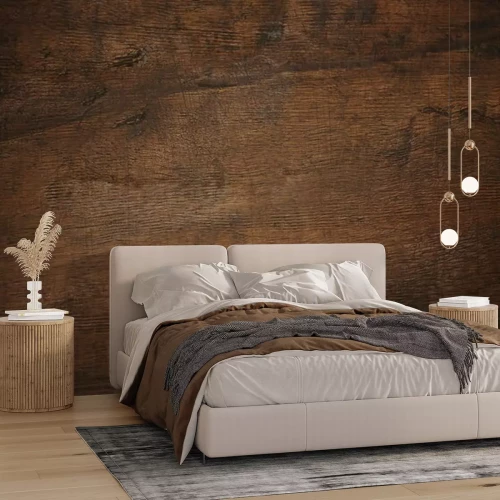 Fotobehang Hout vintage mahonie plank