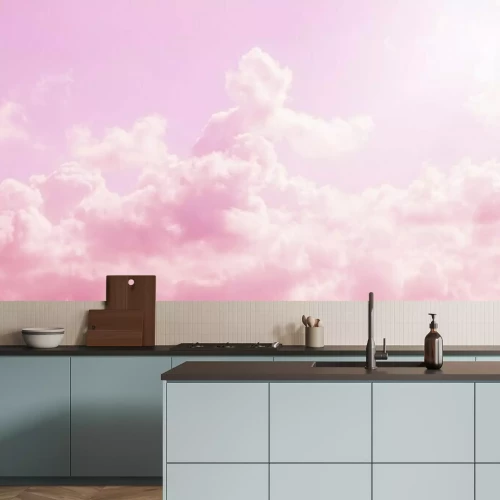 Fotobehang Roze wolken en lucht