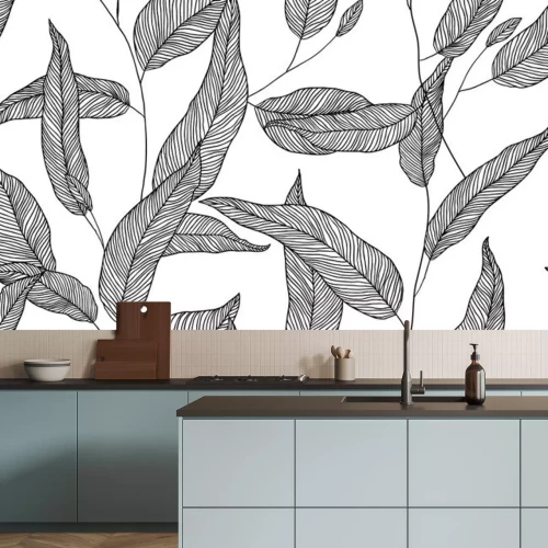 Sticker Getekende plantenbladeren