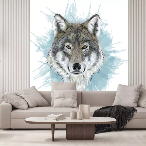 Sticker Realistic Vector Wolf - Stylized art