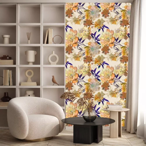 Behang Abstracte roze pioenrozen