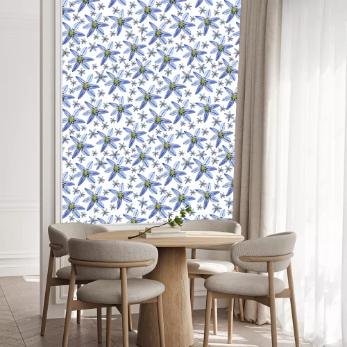 Behang Mooie sneeuwklokjes in het wit