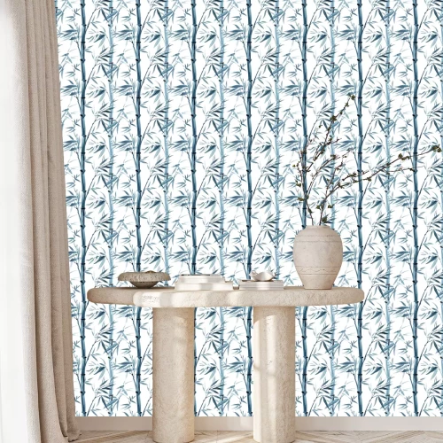 Behang Bamboebos op een lichte achtergrond