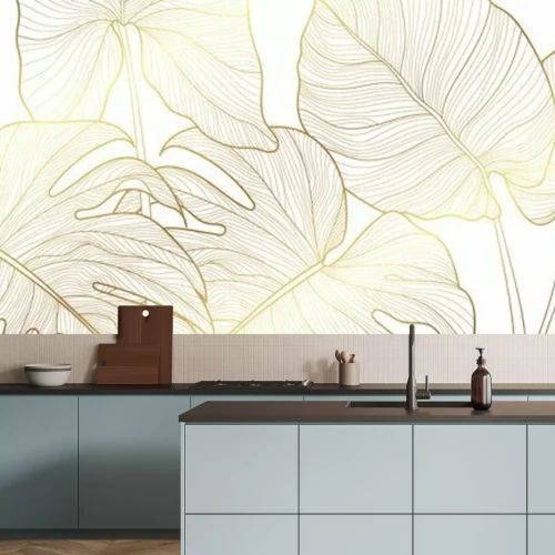 Sticker Illustratie met monsterabladeren