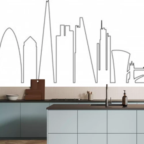 Sticker LONDON City Skyline Silhouette Cityscape Vector