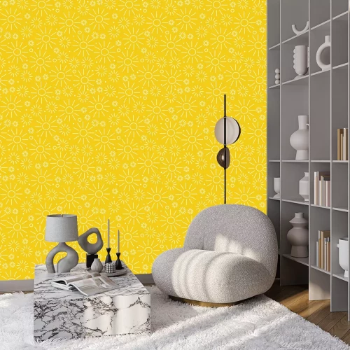 Behang zonnige hemel