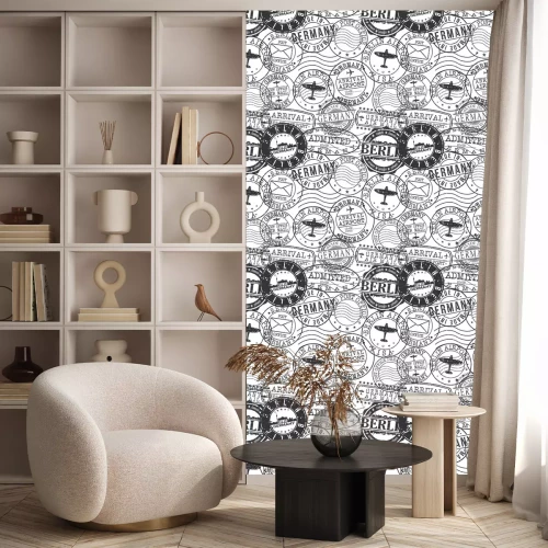 Behang Berlin Germany Stamps. City Stamp Vector Art. Postal Passport Travel. Design Set Pattern.