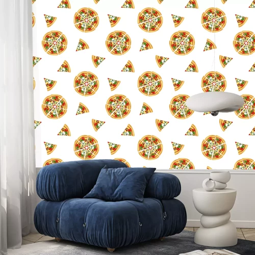 Behang Gesneden pizza