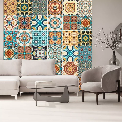 Sticker Traditional ornate portuguese decorative tiles azulejos.