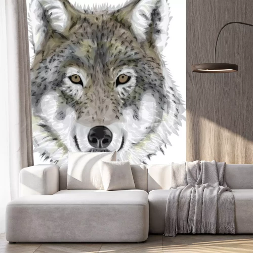 Sticker Realistic Vector Wolf