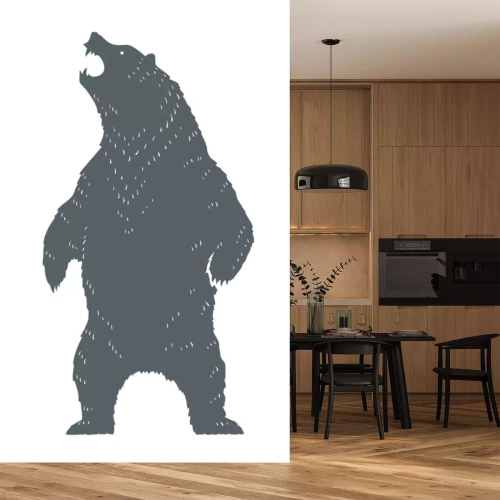 Sticker Roaring Bear Silhouette