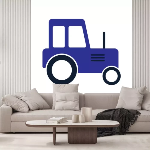 Sticker Vector farmer tractor icon. Vector illustration