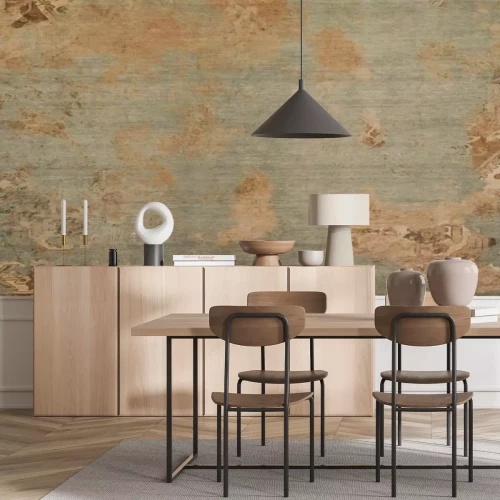 Fotobehang Vintage muur met een decoratief motief