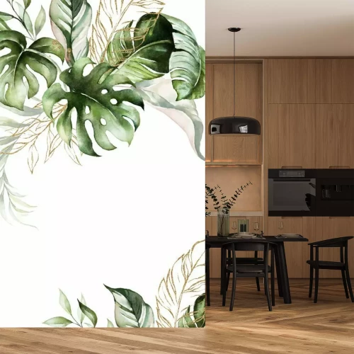 Sticker Aquarel illustratie geïnspireerd door exotische planten