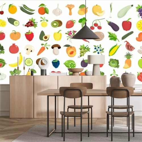 Sticker Fruits and vegetables.