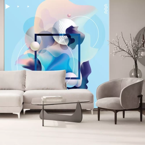 Fotobehang Vloeiende kleuren kleurrijk poster sjabloonontwerp