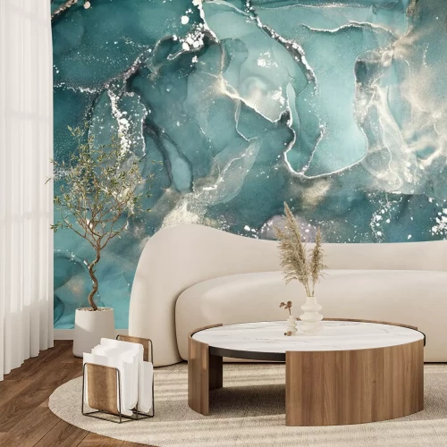 Fotobehang Smaragdgroene kleur abstractie