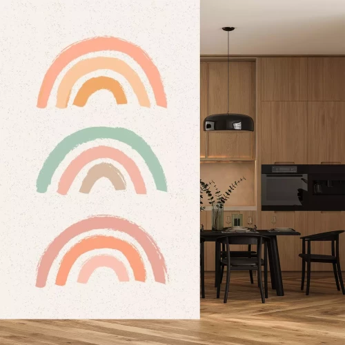 Sticker Minimalistisch regenboogconcept in Scandinavische stijl
