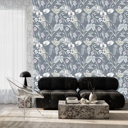 Behang De mooiste bloemen van de jungle