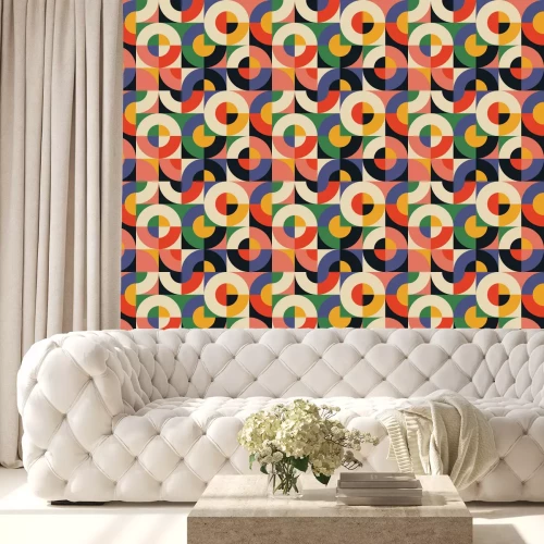 Behang Bauhaus Geometry Artwork Abstract Vector Design Background