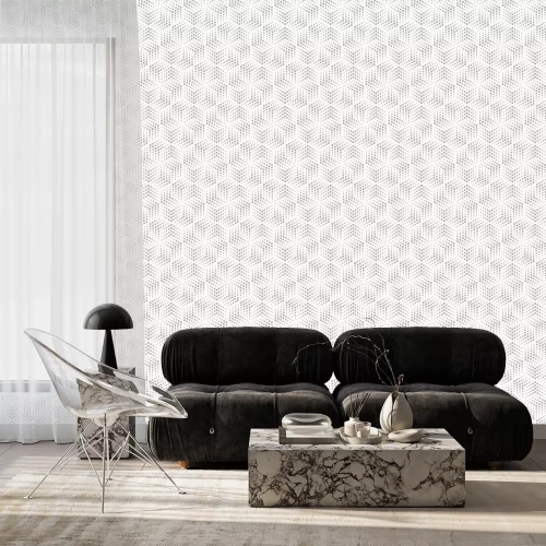 Behang Geometrisch op-art patroon