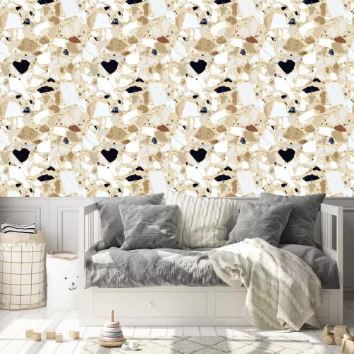 Behang Terrazzo als modern ontwerp