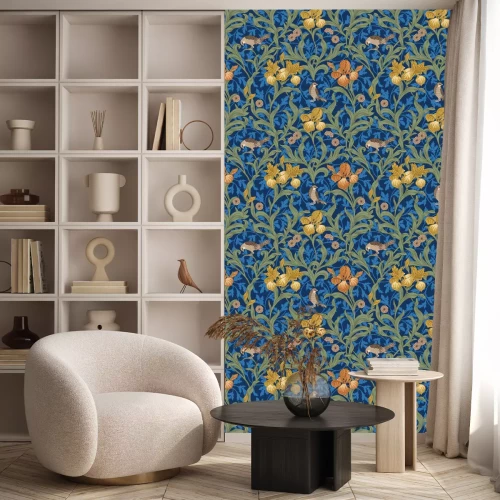 Behang Vintage motief met irissen