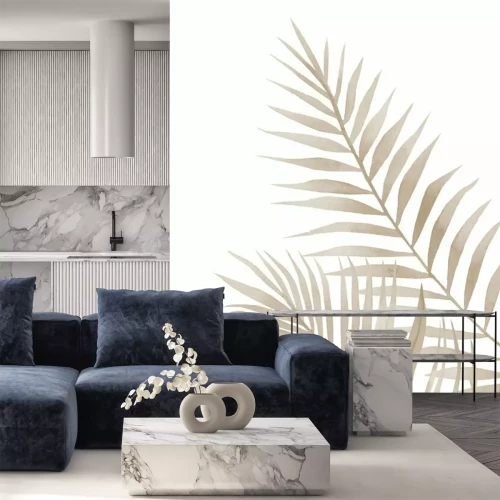 Fotobehang Gedroogde palmbladeren