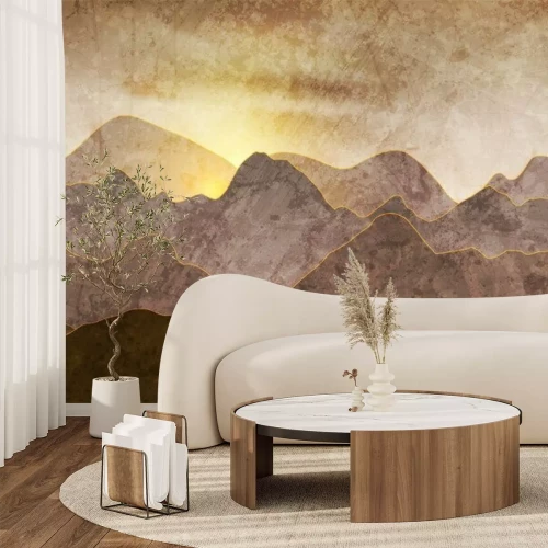 Fotobehang Abstract berglandschap