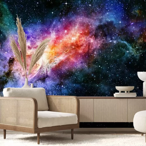 Fotobehang Regenboognevel en sterren