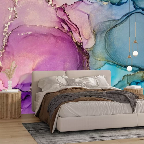 Fotobehang Kleurrijke inktvlekken