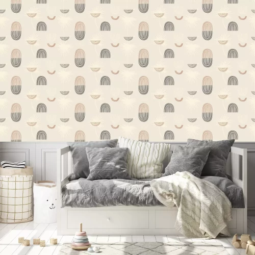 Behang Minimalist contemporary aesthetic trendy pattern. Fashionable template for design.