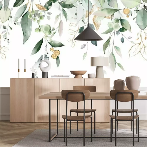 Fotobehang Hangende eucalyptusbladeren