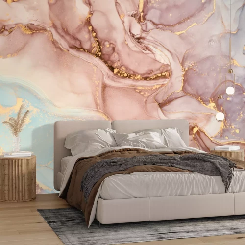 Fotobehang Veelkleurige hedendaagse verf abstractie