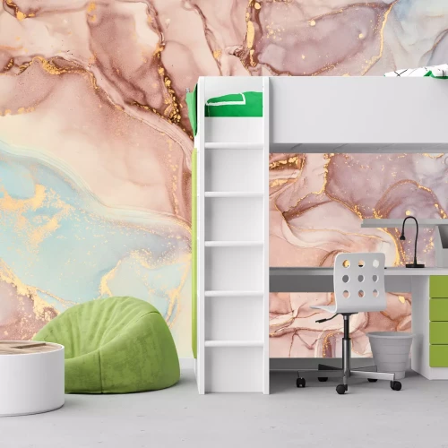 Fotobehang Veelkleurige hedendaagse verf abstractie