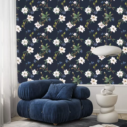 Behang Jasmijn bloeit 's nachts