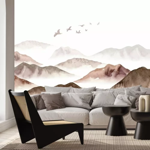 Fotobehang Minimalistisch berglandschap