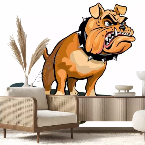 Sticker Bulldog On A Skate Board