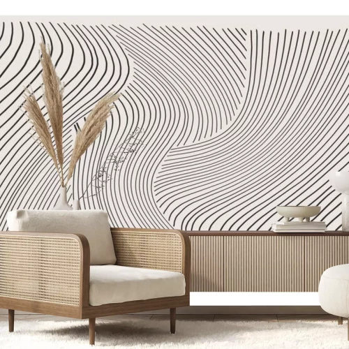 Sticker Trendy abstract aesthetic creative minimalist artistic hand drawn composition