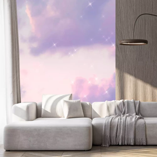 Sticker Pastelkleurhemel met sterren