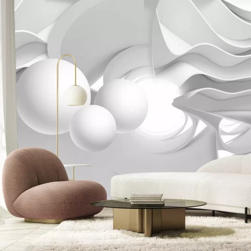 Fotobehang 3d picture balls in the tunnel 