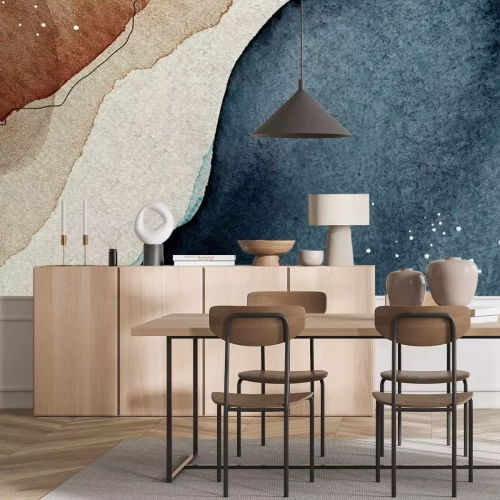 Sticker Modern patroon geschilderd in aquarel