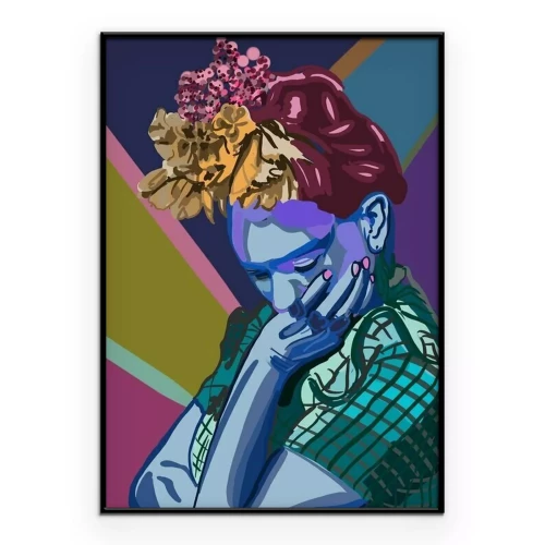 Poster Artistiek portret van Frida Kahlo