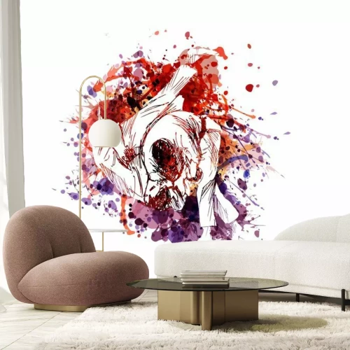 Sticker Vector color illustration of judo fighters