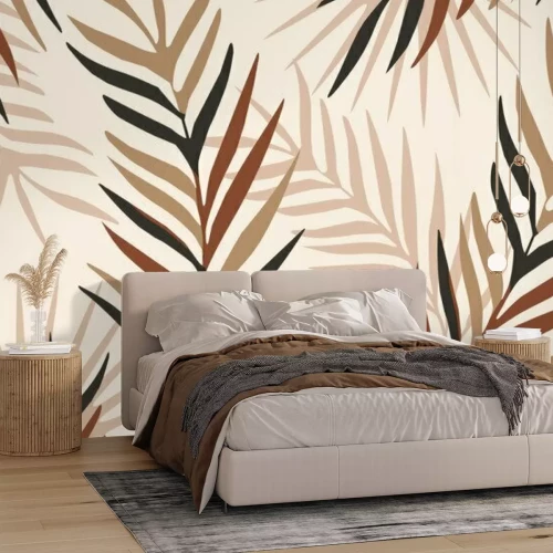 Sticker Palmbladeren in scandinavische stijl