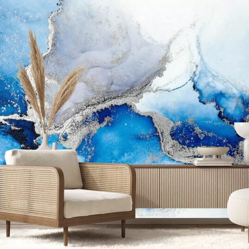 Fotobehang Abstracte gemorste verf