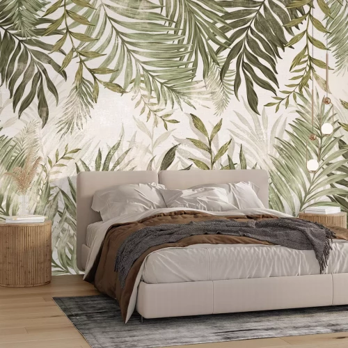 Fotobehang Crest van tropische balderen