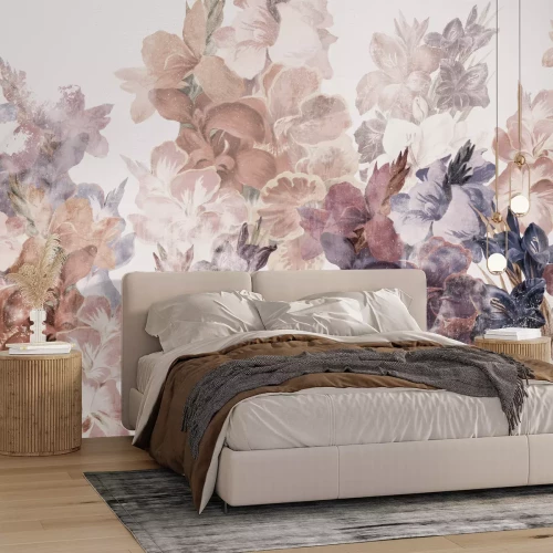 Fotobehang Delicate vintage bloemen